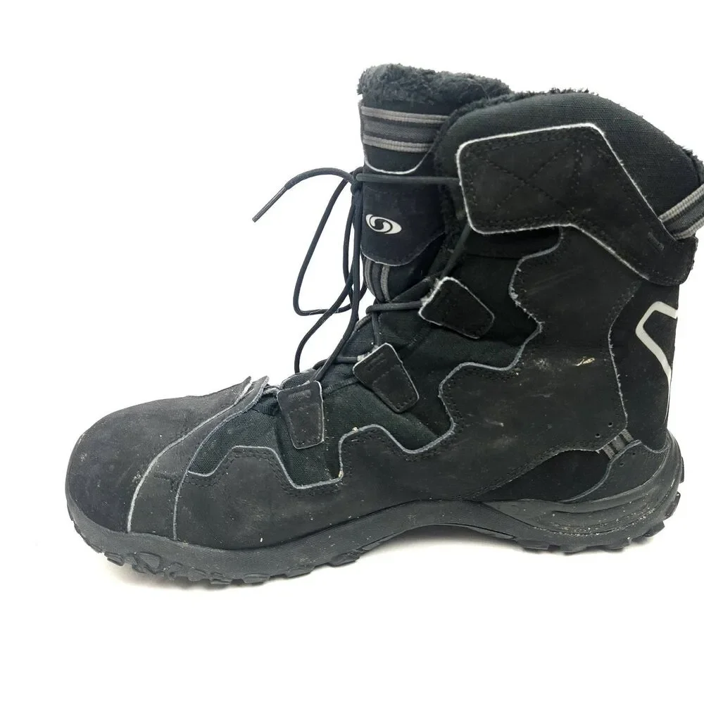 Salomon Snowtrip Black Thinsulate 200 Gram Waterproof Boots Mens Size 14